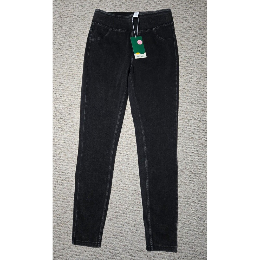 Nwt Halara Flex High Waisted Pocket Denim Casual Leggings Black Medium Regular